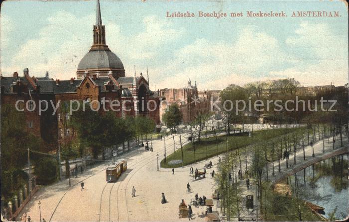 Amsterdam Niederlande Leidsche Boschjes Moskeekerk Strassenbahn