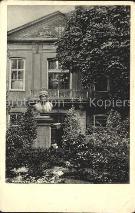 Amsterdam Niederlande Universiteit Monument Denkmal Bueste