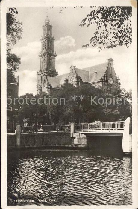 Amsterdam Niederlande Westerkerk Kirche Bruecke
