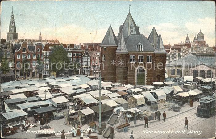 Amsterdam Niederlande Nieuwmarkt met Waag
