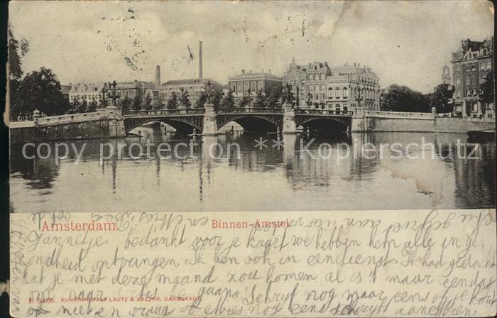 Amsterdam Niederlande Binnen Amstel Bruecke