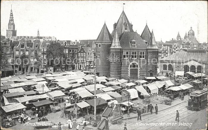 Amsterdam Niederlande Nieuwmarkt met Waag