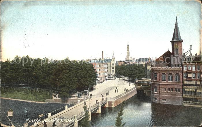 Amsterdam Niederlande Raampoort Bruecke
