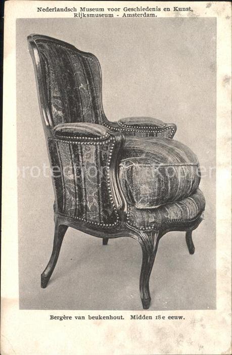Amsterdam Niederlande Rijksmuseum Bergere van beukenhout 18e eeuw Moebel