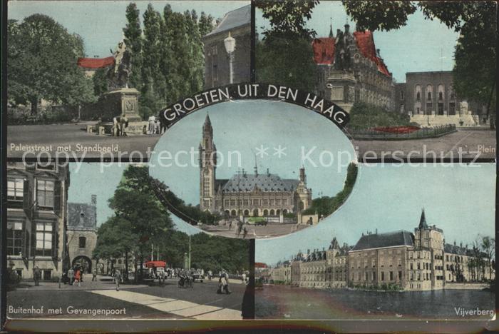 Den Haag Paleisstraat Plein Vijverberg Buitenhof Gevangenpoort Vredespaleis