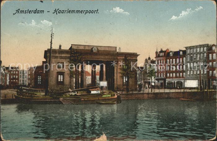 Amsterdam Niederlande Haarlemmerpoort Schiff