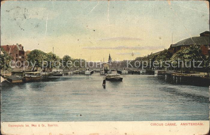 Amsterdam Niederlande Circus Carre Kanal Schiff