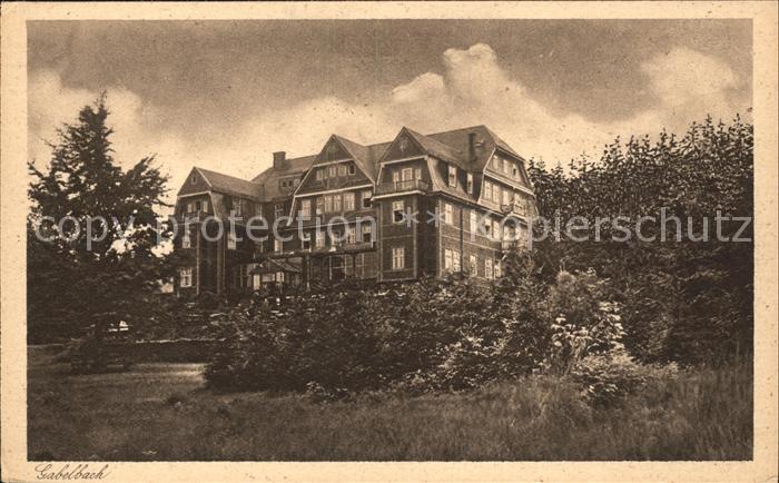 Gabelbach Thueringen Hotel Kurhaus