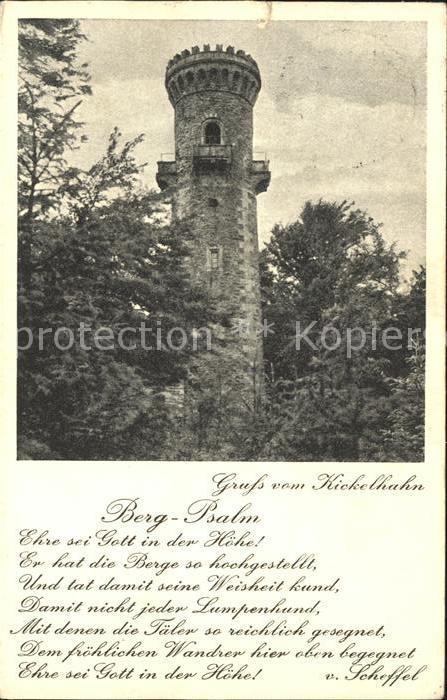 Ilmenau Thueringen Berg Psalm Kickelhahn Aussichtsturm Goethe 1783