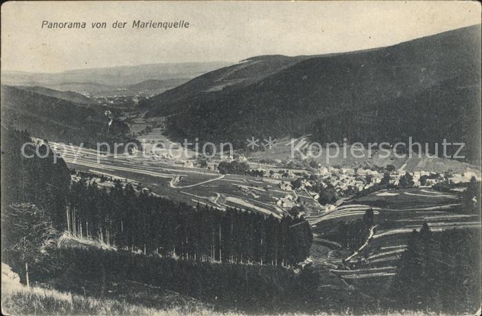 Ilmenau Thueringen Panorama von Marienquelle