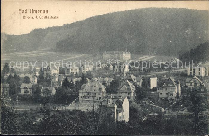 Ilmenau Thueringen Blick von Goethestrasse