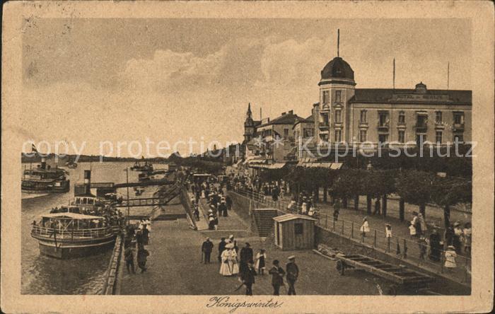 Koenigswinter Rheinpromenade Schiffe