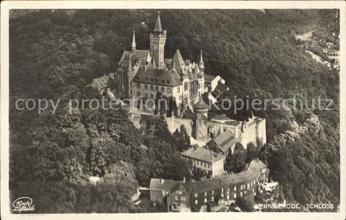 Wernigerode Harz Fliegeraufnahme Schloss