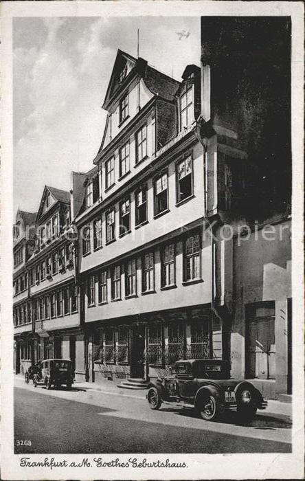 Frankfurt Main Goethes Geburtshaus Autos