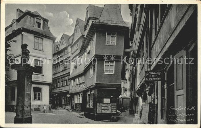 Frankfurt Main Goldhutgasse Fuenffingereck