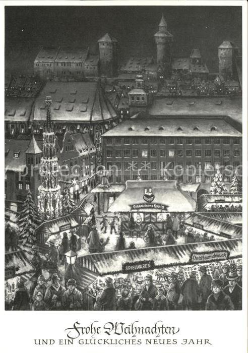 NueRNBERG  CITY Christkindelmarkt Weihnachtskarte