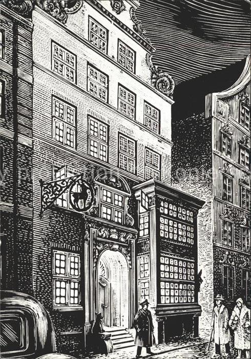 HAMBURG  CITY altes Buergerhaus  Zeichnung