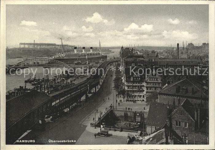 HAMBURG  CITY ueberseebruecke Dampfer