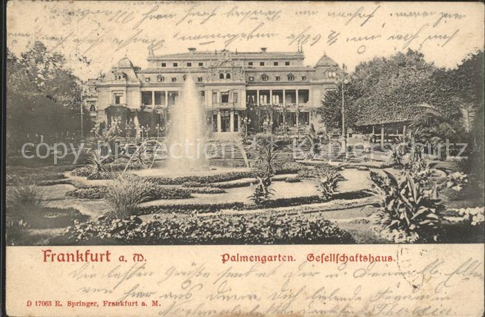 Frankfurt Main Palmengarten Gesellschaftshaus