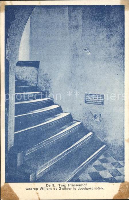 Delft Prinsenhof Trap Willem de Zwijger is doodgeschoten