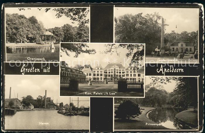 Apeldoorn Kon. Paleis Het Loo Prinsenpark Gedenknaald Oranjepark Haven