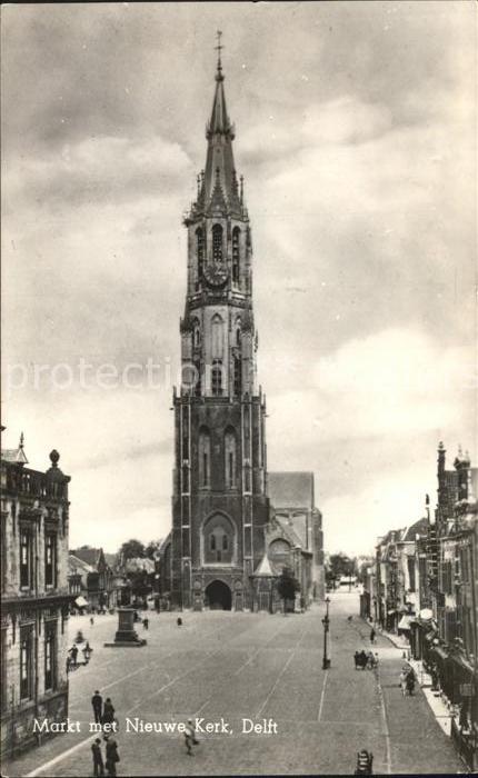 Delft Markt met Nieuwe Kerk
