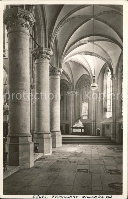 Delft Koorgang Nieuwe Kerk met Praalgraf Willem de Zwijger