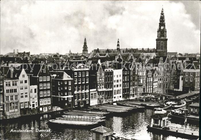 Amsterdam Niederlande Damrak Schiffe