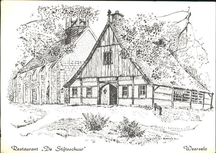 Weerselo Restaurant De Stiftschuur Zeichnung