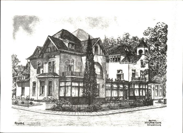 Hilversum Hotel Hilfertsom Zeichnung Kuenstlerkarte