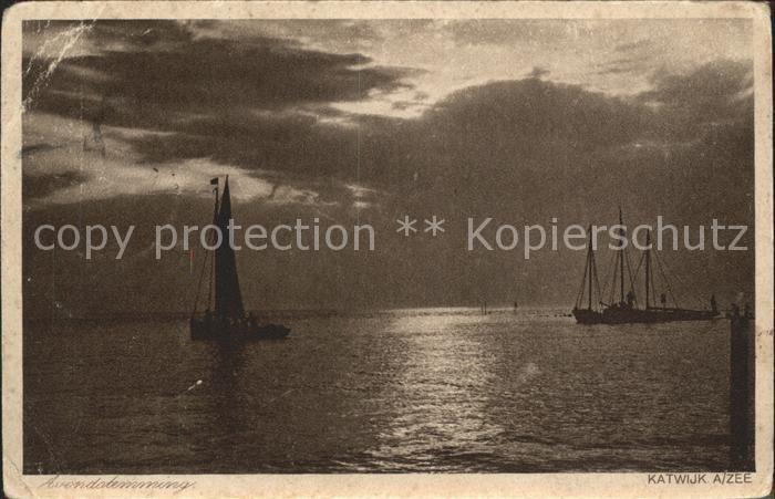 Katwijk Segelboote am Abend
