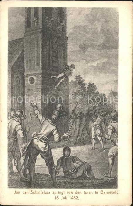 Barneveld Gelderland Jan Schaffelaar springt toren