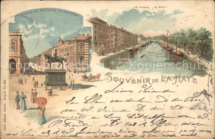 Niederlande Canal Le  Spui Statue Guillaume Tacturne