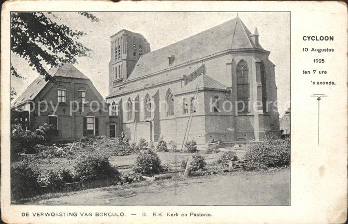 Borculo Cycloon Verwoesting Kerk Pastorie