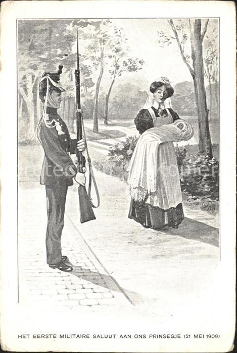 Adel Niederlande Prinzessin Juliana Leibgarde Militaerischer Gruss