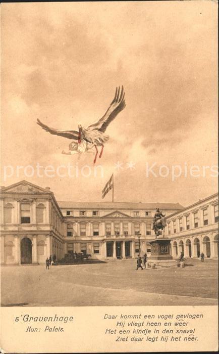 Adel Niederlande Baby Geburt Storch s Gravenhage Koninklijk Paleis Gedicht