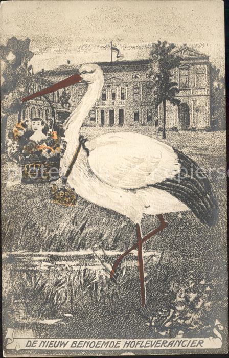 Adel Niederlande Geburt Storch