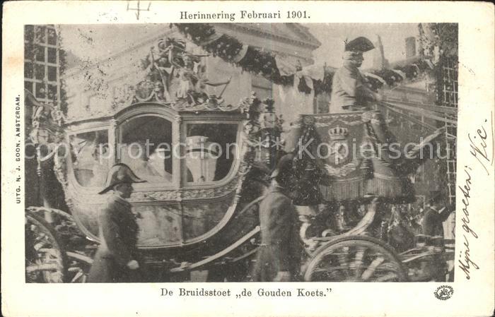 Adel Niederlande Goldene Kutsche Hochzeit Königin Wilhel