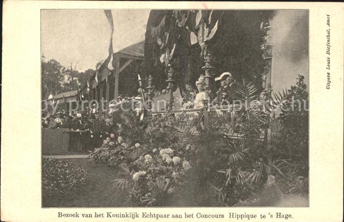 Adel Niederlande Besuch Koenigin Wilhelmina Prinz Hnedrik Concours Hippique te's