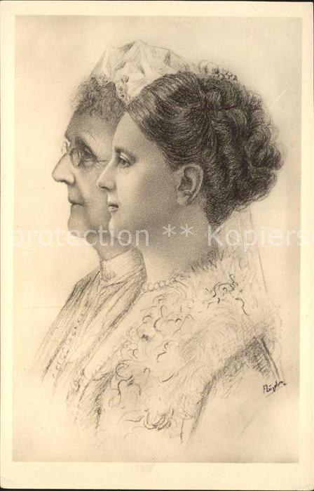 Adel Niederlande Koenigin-Mutter Emma Koenigin Wilhelmina