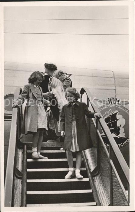 Adel Niederlande Prinzessinen Beatrix und Irene Flugzeug
