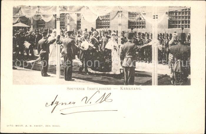 Adel Niederlande Koenigin Wilhelmina Inhuldiging Kerkgang