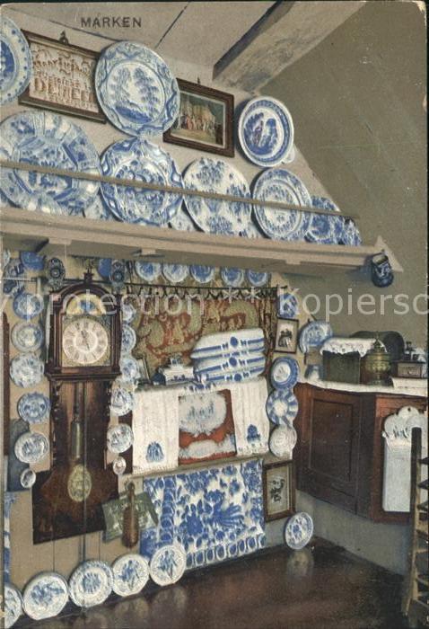 Marken Porzellan Wanduhr