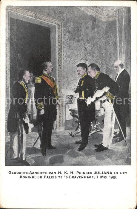 Adel Niederlande Prinz Hendrik Geboorte-Aangifte Prinses Juliana