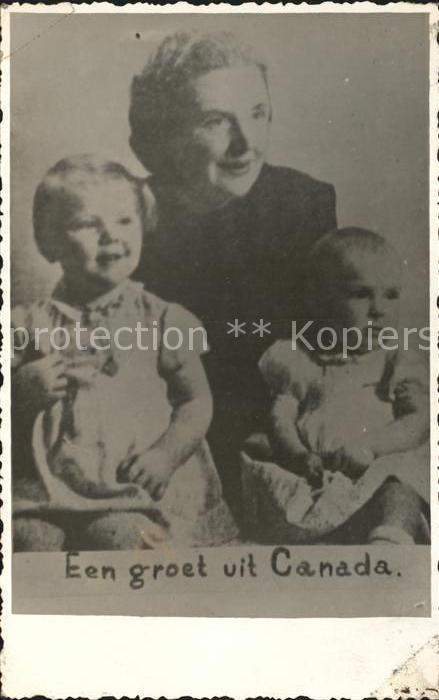 Adel Niederlande Koenigin Juliana mit Toechter Kanada