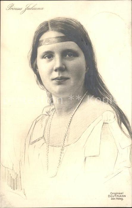 Adel Niederlande Prinzessin Juliana Kuenstlerkarte Deutmann