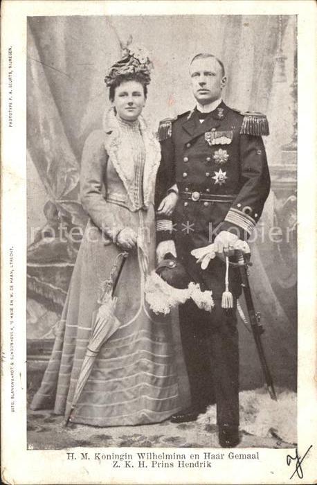 Adel Niederlande Koenigin Wilhelmina Prinz Hendrik
