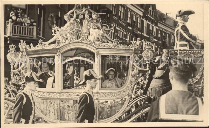 Adel Niederlande Gouden Koets Königin Juliana Erste Fahr