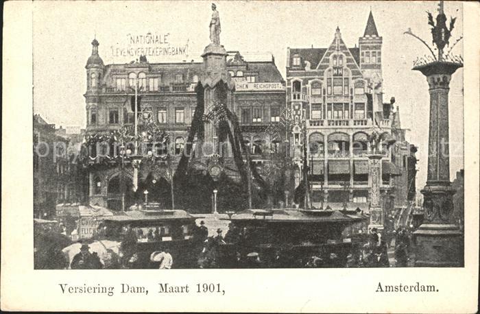 Amsterdam Niederlande Versiering Dam