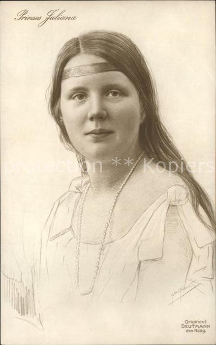 Adel Niederlande Prinzessin Juliana Kuenstlerkarte Deutmann